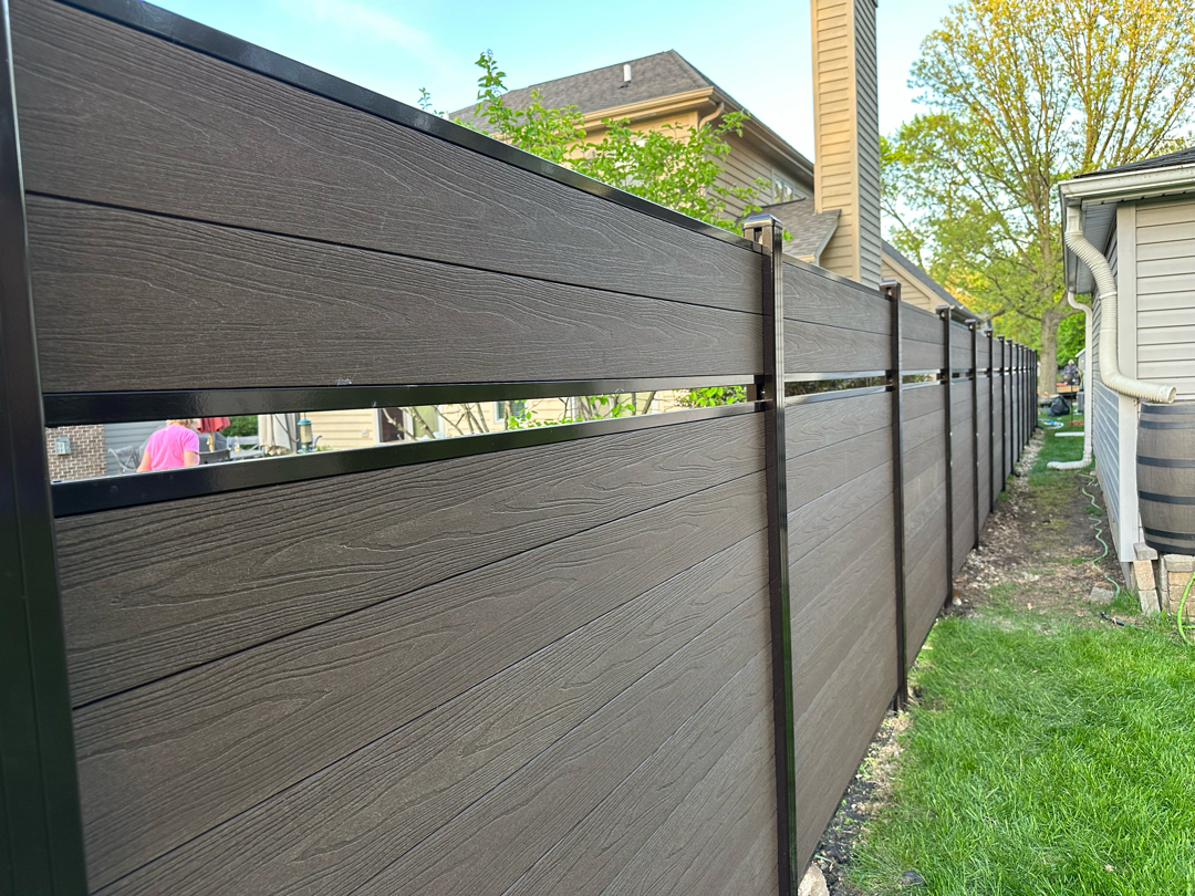 brown composite fence pvc 2