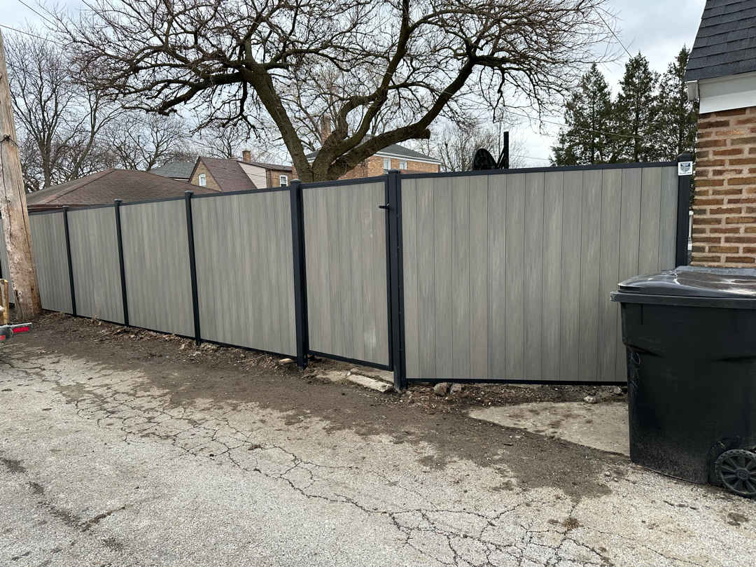 Vertical gray composite pvc